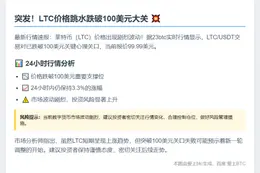 LTC跌破百元