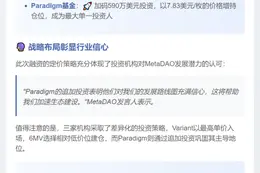 MetaDAO融资990万美元，Variant等参投
