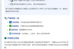 香港首发Solana现货ETF，规模2129万港币