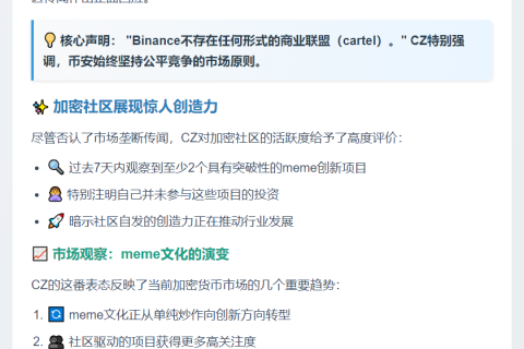 CZ：一周内错失两meme创新