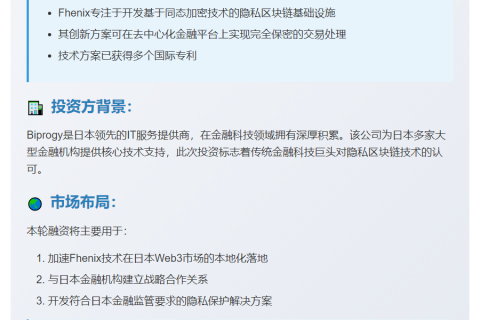 Fhenix获Biprogy与TransLink投资