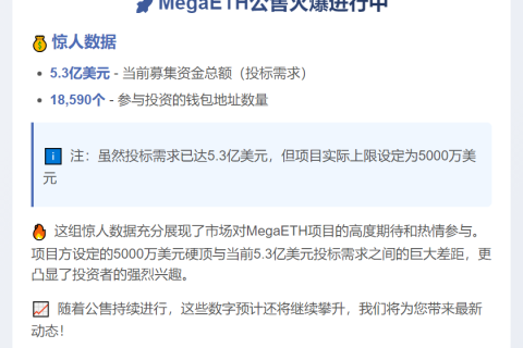MegaETH公售募5.3亿 参与地址超1.8万
