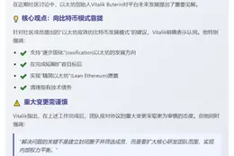 Vitalik：以太坊需谨慎变革