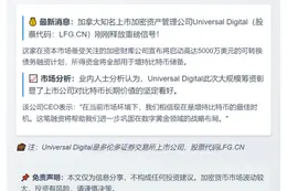 Universal Digital融资5000万加仓比特币