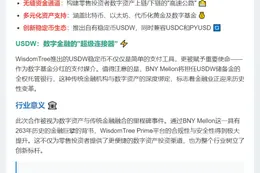 WisdomTree与BNY合推数字资产资金通道
