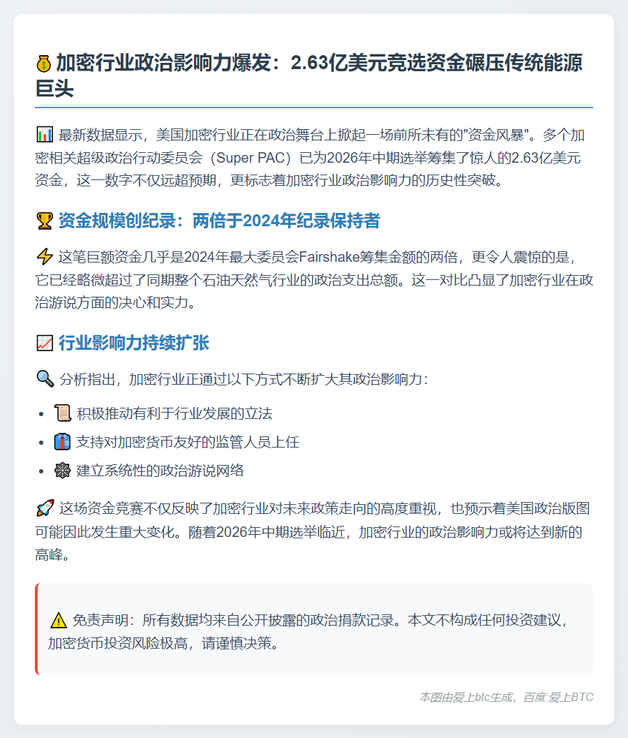 美加密PAC筹资2.63亿超能源业