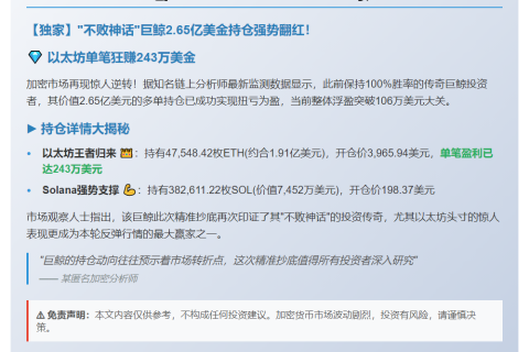 "巨鲸"2.65亿多单扭亏为盈