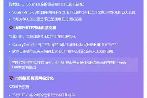 Solana ETF或吸金，小币基金恐失势