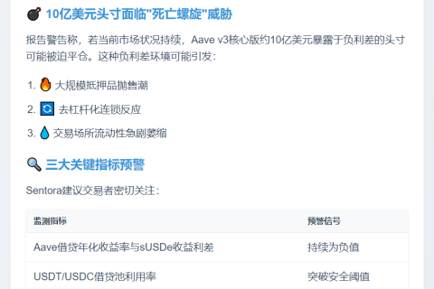 10亿美元sUSDe交易风险预警
