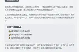 德国AfD提议建立比特币储备