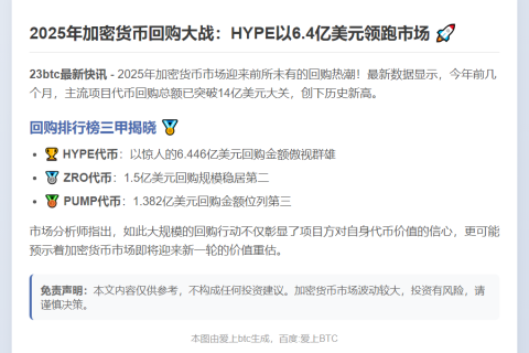 HYPE 2025年6.4亿美元回购称冠