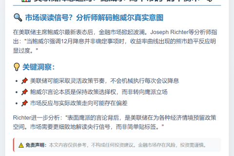 鲍威尔言论意在掌控选择权