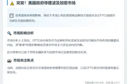 美政府停摆致CFTC持仓报告延迟