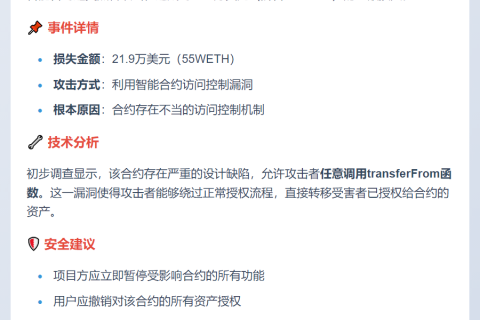 Base链合约被黑，损失22万美元