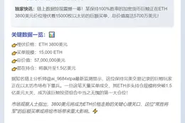 巨鲸挂单5700万美元ETH买单