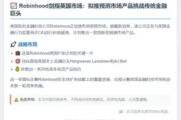 Robinhood将推英国预测市场