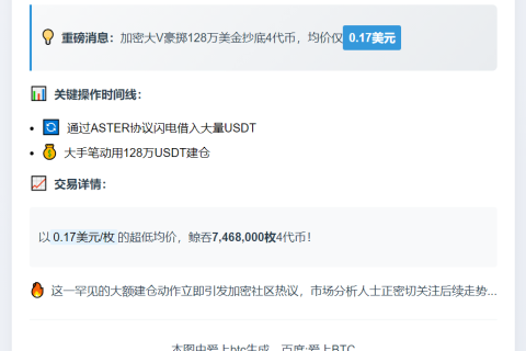 仅差250美元！1.26亿BTC多单将爆仓