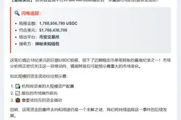 巨额USDC从币安转至未知钱包