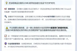 CME拟2026年推全天候加密衍生品交易