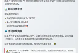BNB突破1200美元创新高