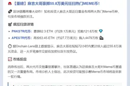 麻吉大哥3天豪掷62.3ETH购121万PNKSTR