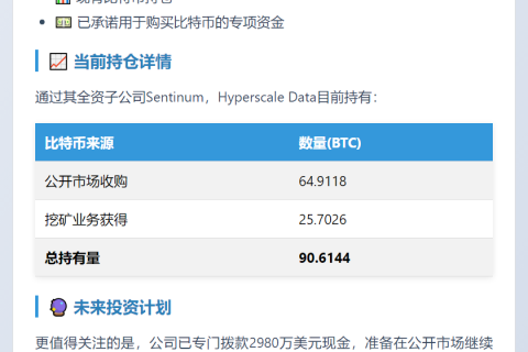 比特币财库资金增至4100万美元