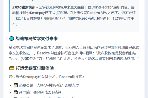 Rezolve AI收购Smartpay