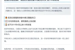 白银现货突破49美元