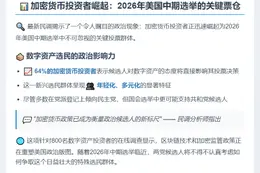 加密投资者成2026美中期选举关键票仓