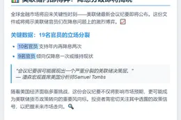 美联储纪要或曝降息分歧