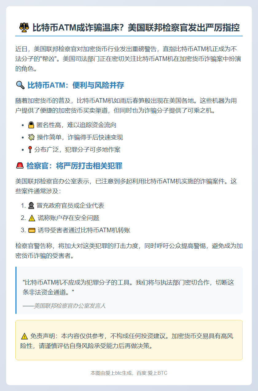 美检方指控比特币ATM涉诈骗