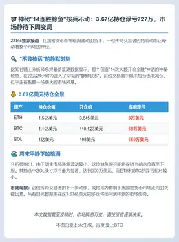14次全胜鲸鱼浮亏727万