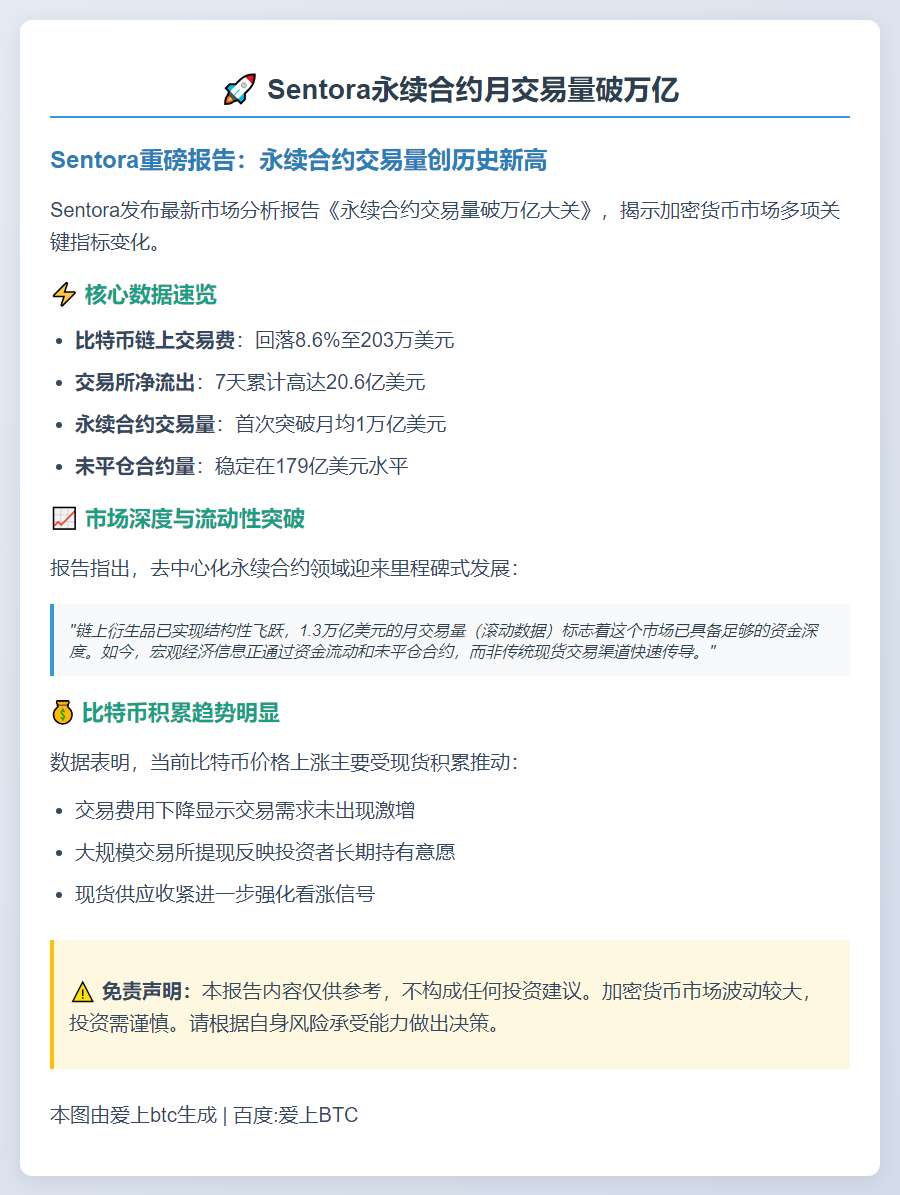 Sentora永续合约月交易量破万亿