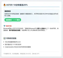 ASTER 10分钟暴涨20%