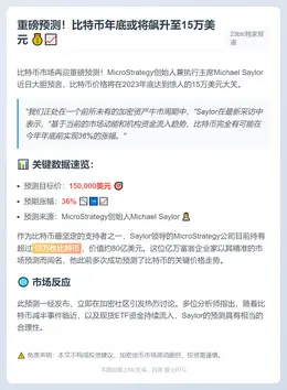 比特币年底或涨至15万美元