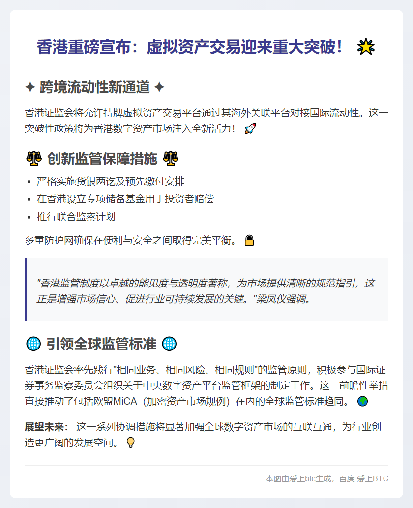 香港允许虚拟资产交易平台连接境外流动性