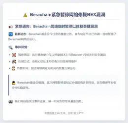 Berachain紧急暂停网络修复BEX漏洞
