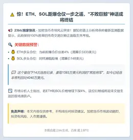"100%胜率巨鲸ETH、SOL多单差4%爆仓"