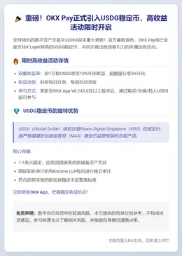 OKX Pay支持USDG 加息活动开启