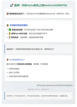 币安Alpha上线SentismAI