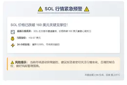 SOL跌破160美元