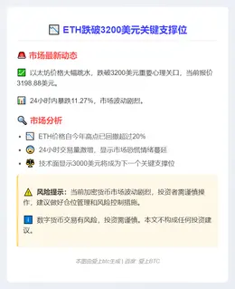 ETH跌破3200美元
