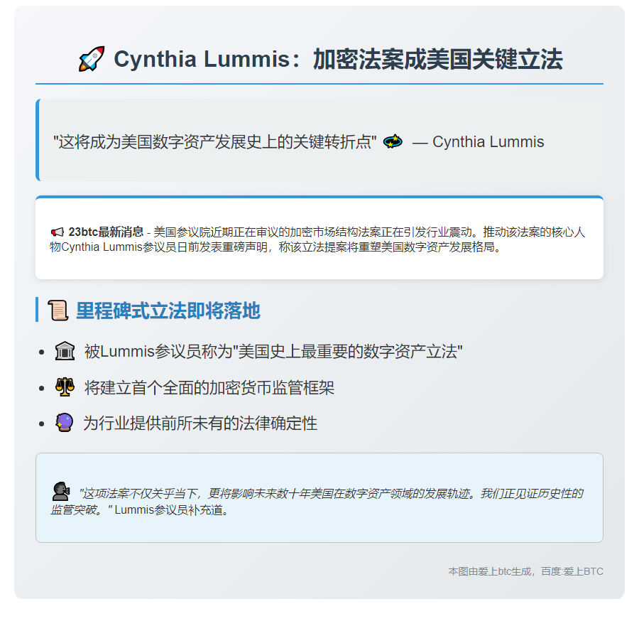 Cynthia Lummis：加密法案成美国关键立法