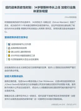纽约新市长马姆达尼加密政策引关注