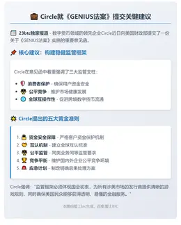 Circle就《GENIUS法案》提交意见