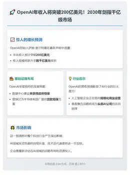 OpenAI年收入或超200亿，2030年达数千亿