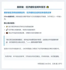 美联储：经济疲软后明年复苏
