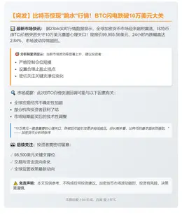 比特币跌破10万美元