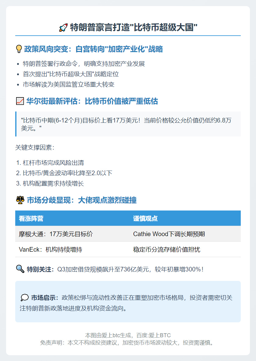 特朗普：建比特币超级大国，大通看涨至17