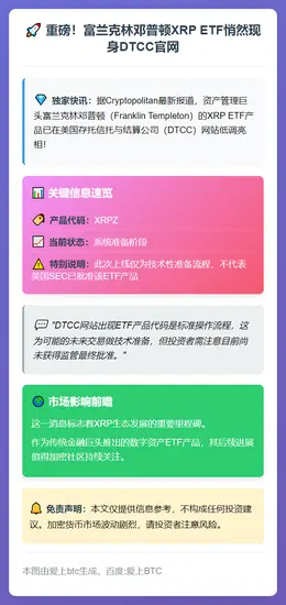 富兰克林邓普顿XRP ETF上线DTCC